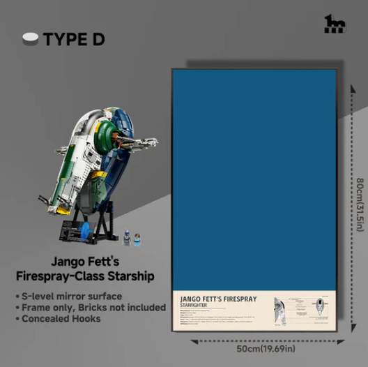 Display frame Jango Fett's Firespray-Class Starship