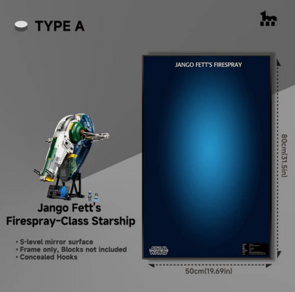 Display frame Jango Fett's Firespray-Class Starship