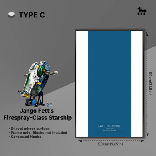Display frame Jango Fett's Firespray-Class Starship