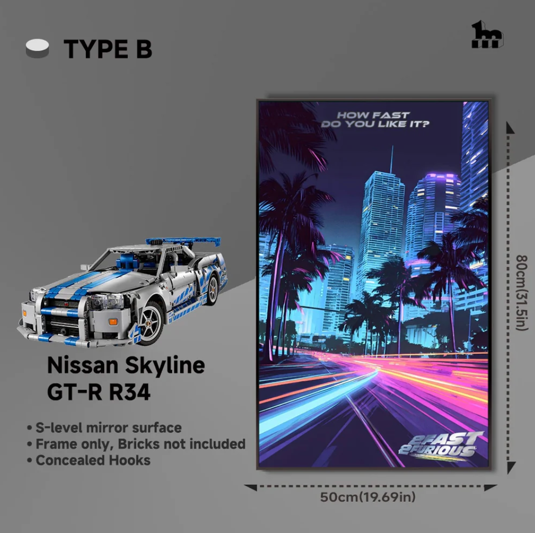 Display-Rahmen für Nissan Skyline GT-R (R34)